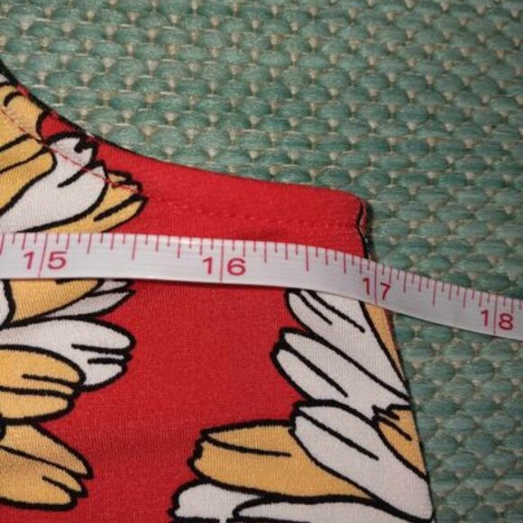 Express Orange Floral Bird V Neck Strappy Tank Size Small - Picture 11 of 11